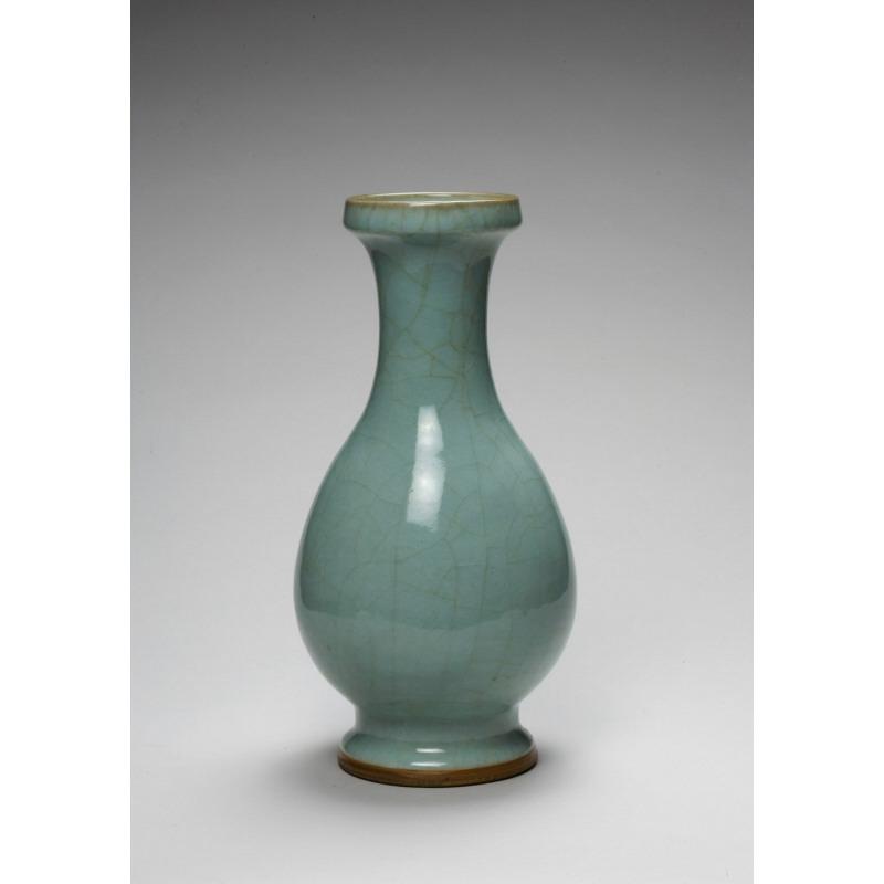 Pear Shaped 18th Century Vase Crackle Glaze