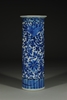 Picture of Late 19th Century Blue & White Trumpet Beaker Vase