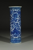 Picture of Late 19th Century Blue & White Trumpet Beaker Vase