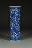 Picture of Late 19th Century Blue & White Trumpet Beaker Vase